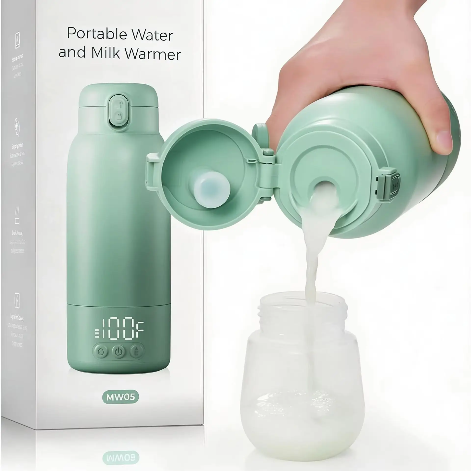 Baby Food Warmer - Chauffe-biberon portable pour les voyages, chauffe-lait