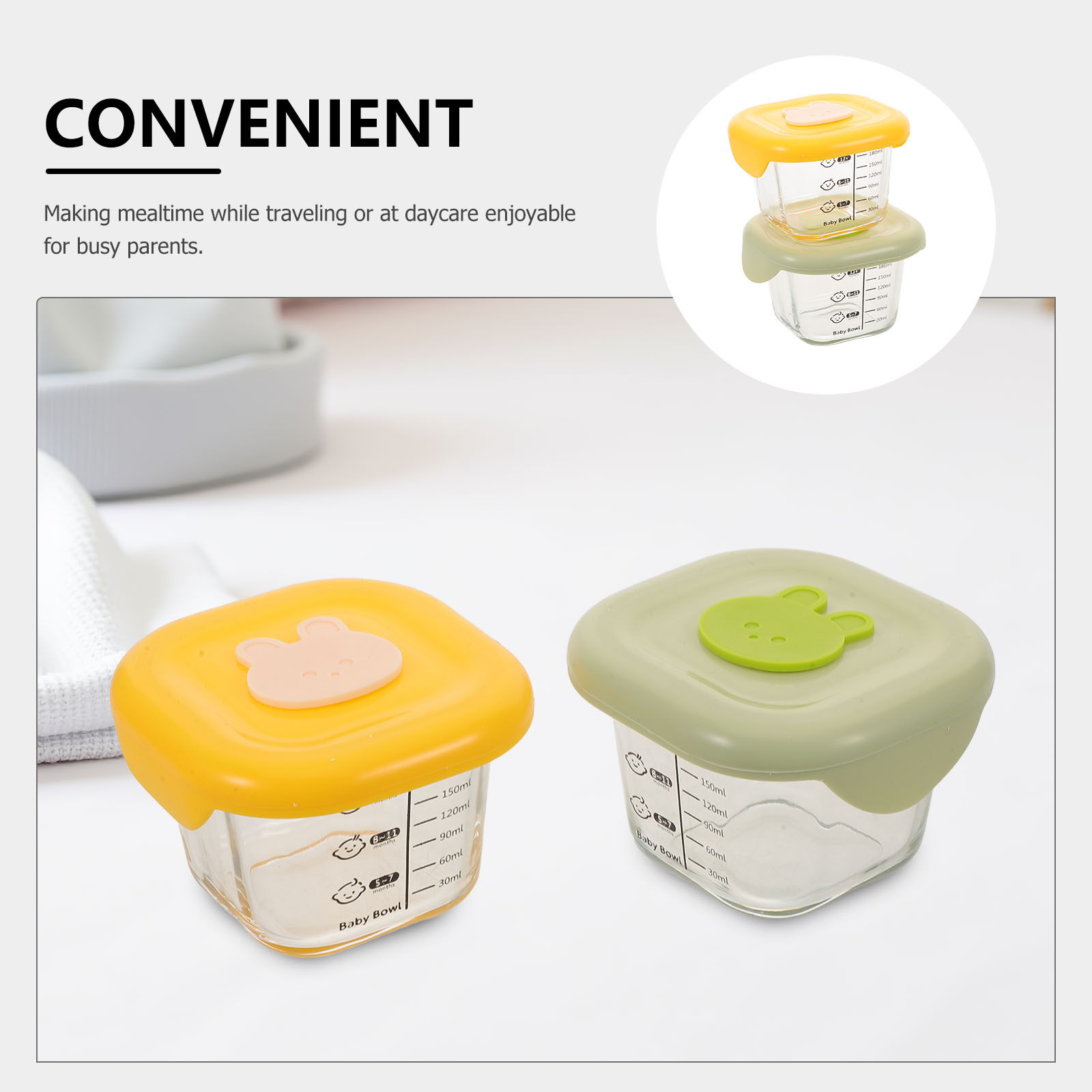 2 récipients de conservation p - Baby Food Jars With Lids avis et prix